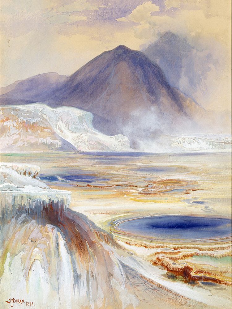 Mammoth Hot Springs art print by Thomas Moran for $57.95 CAD
