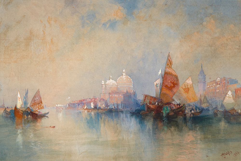 The Lagoon Looking Towards Santa Maria art print by Thomas Moran for $57.95 CAD