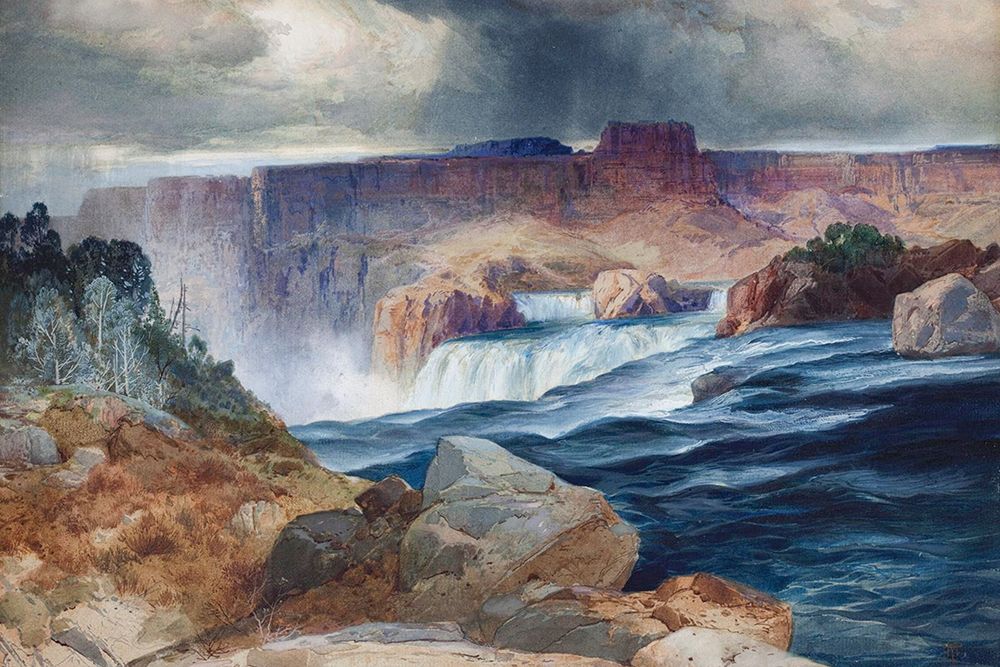 Shoshone Falls art print by Thomas Moran for $57.95 CAD