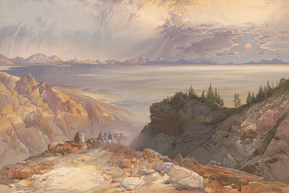 The Great Salt Lake of Utah art print by Thomas Moran for $57.95 CAD