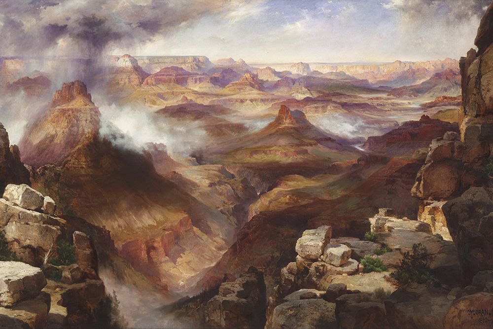 Grand Canyon of the Colorado River art print by Thomas Moran for $57.95 CAD