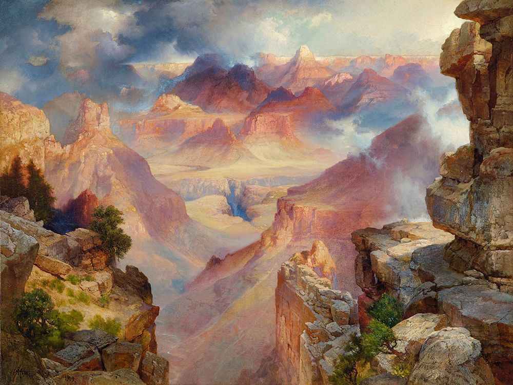 Grand Canyon of Arizona at Sunset art print by Thomas Moran for $57.95 CAD