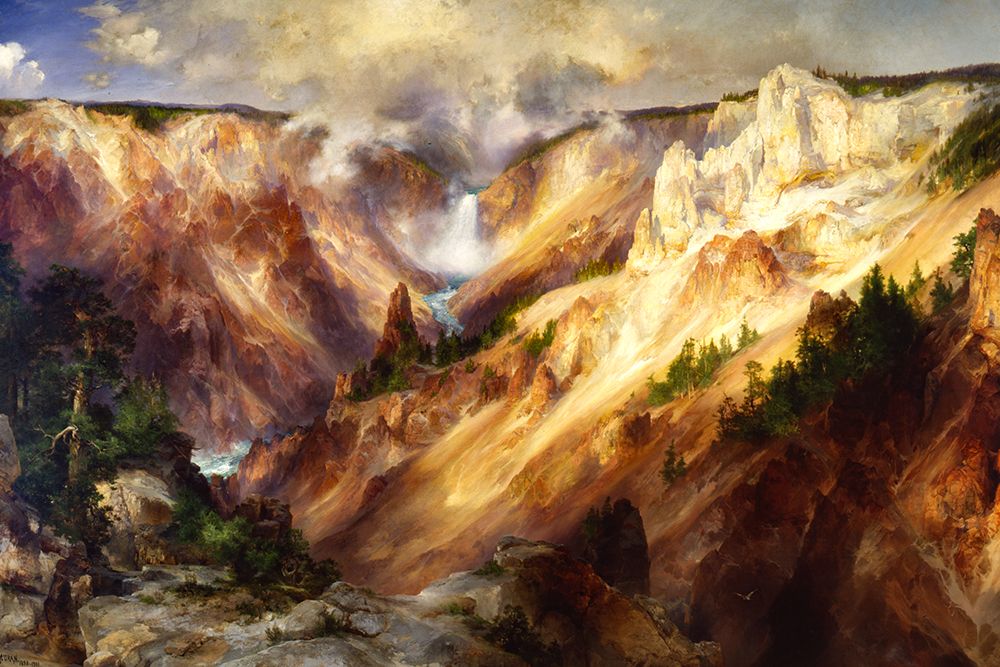 Grand Canyon of the Yellowstone art print by Thomas Moran for $57.95 CAD