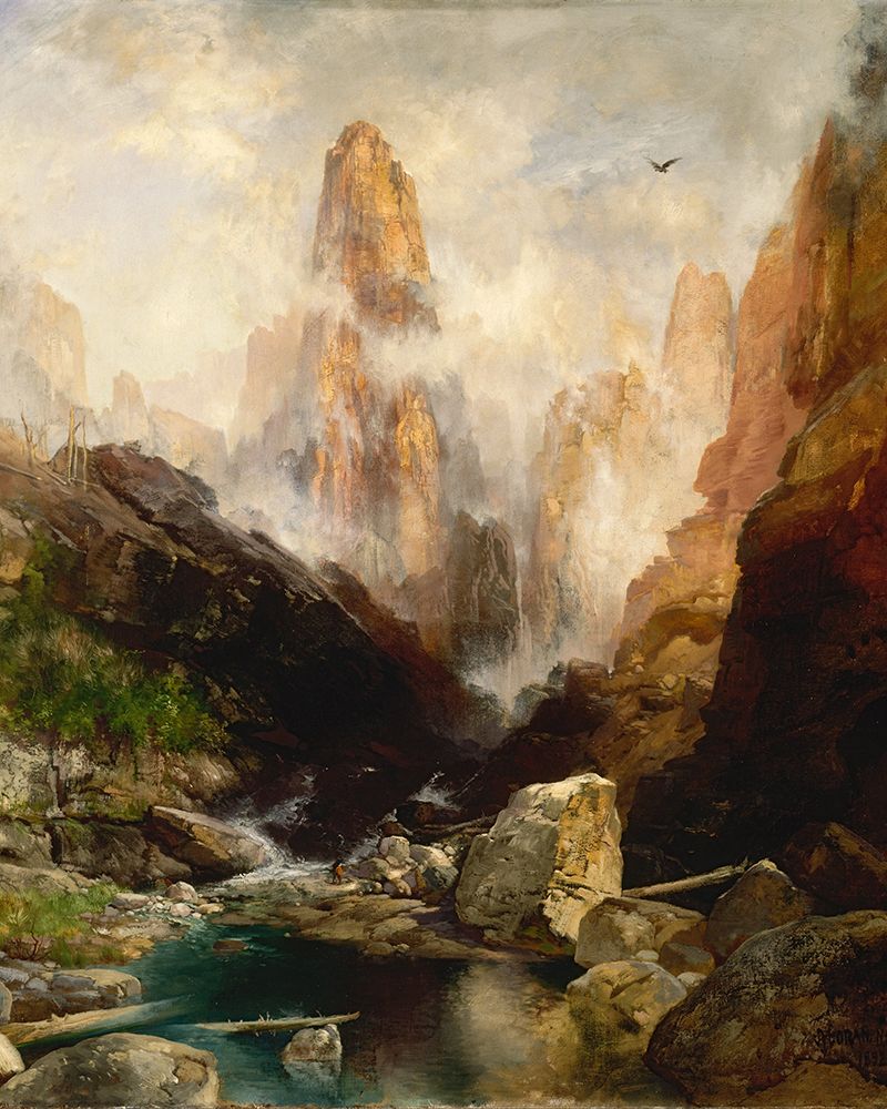 Mist in Kanab Canyon, Utah art print by Thomas Moran for $57.95 CAD