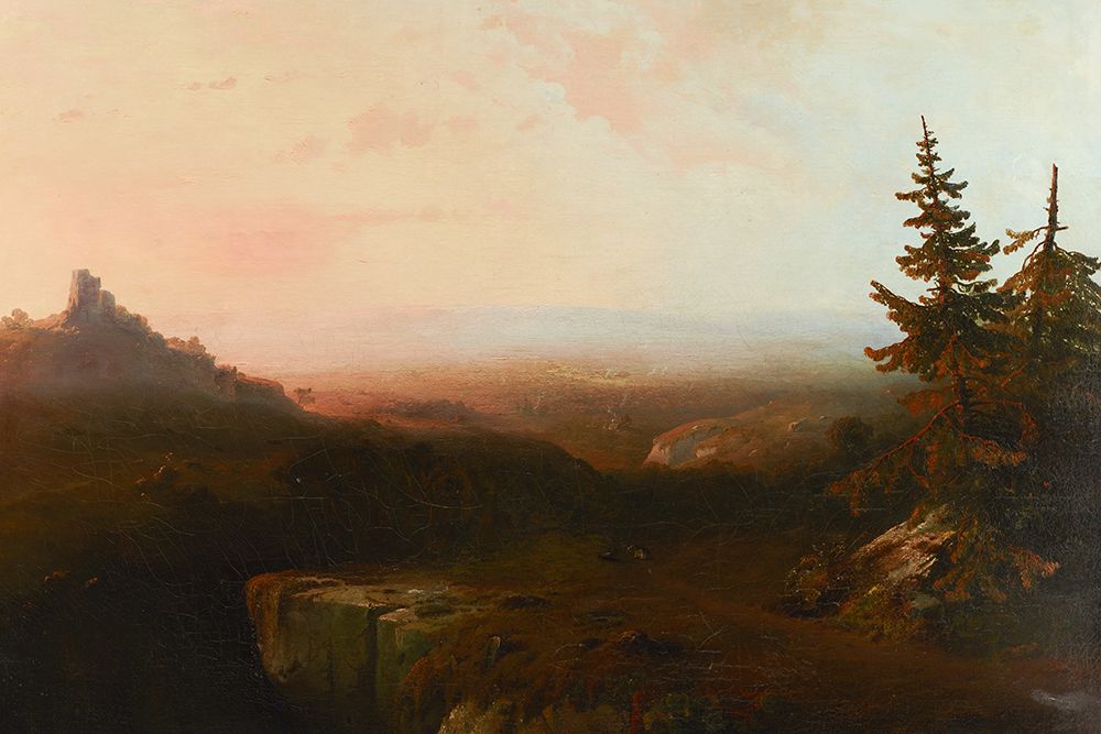 Mountain Scene art print by Thomas Moran for $57.95 CAD