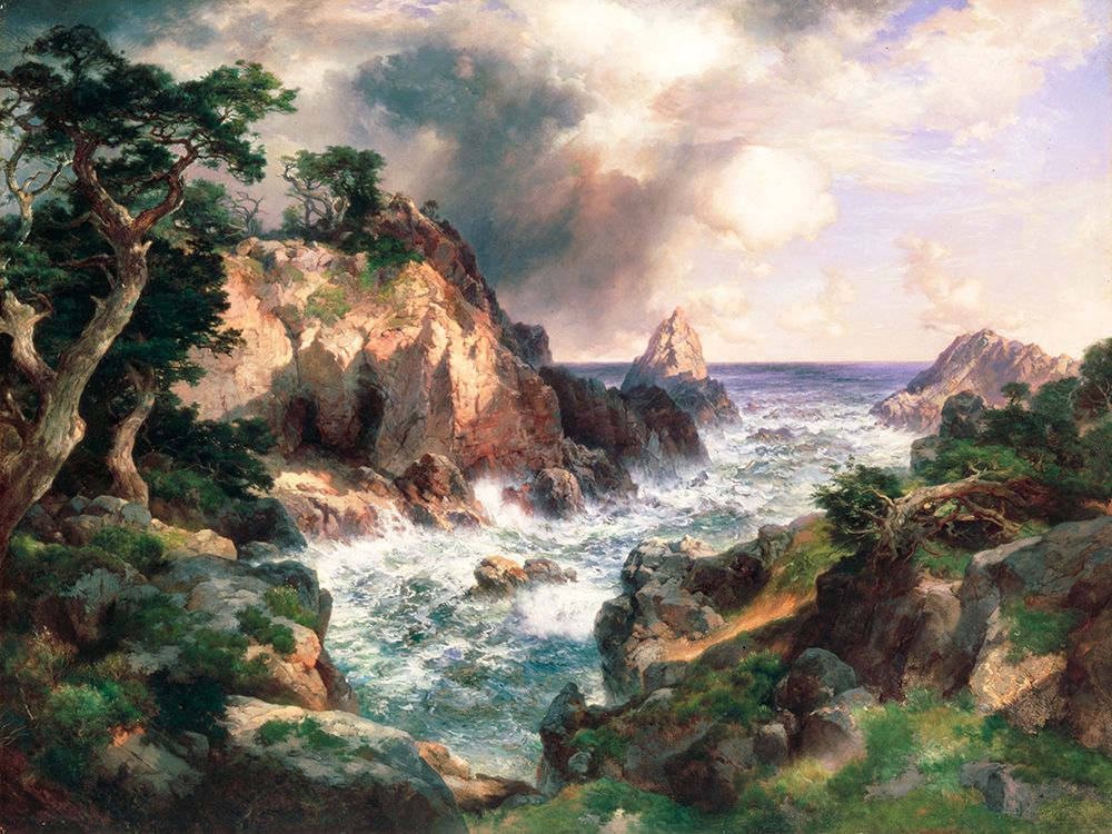 Point Lobos, Monterey, California art print by Thomas Moran for $57.95 CAD
