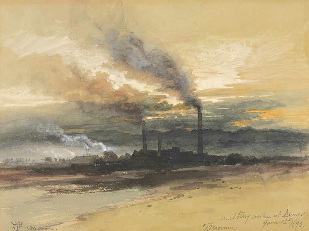 Smelting Works at Denver art print by Thomas Moran for $57.95 CAD