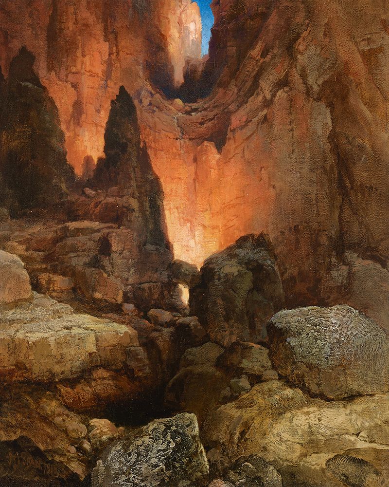 A Side Canyon, Grand Canyon of Arizona art print by Thomas Moran for $57.95 CAD