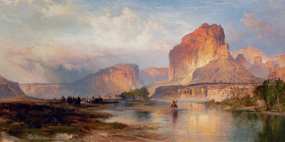 Cliffs of Green River art print by Thomas Moran for $57.95 CAD