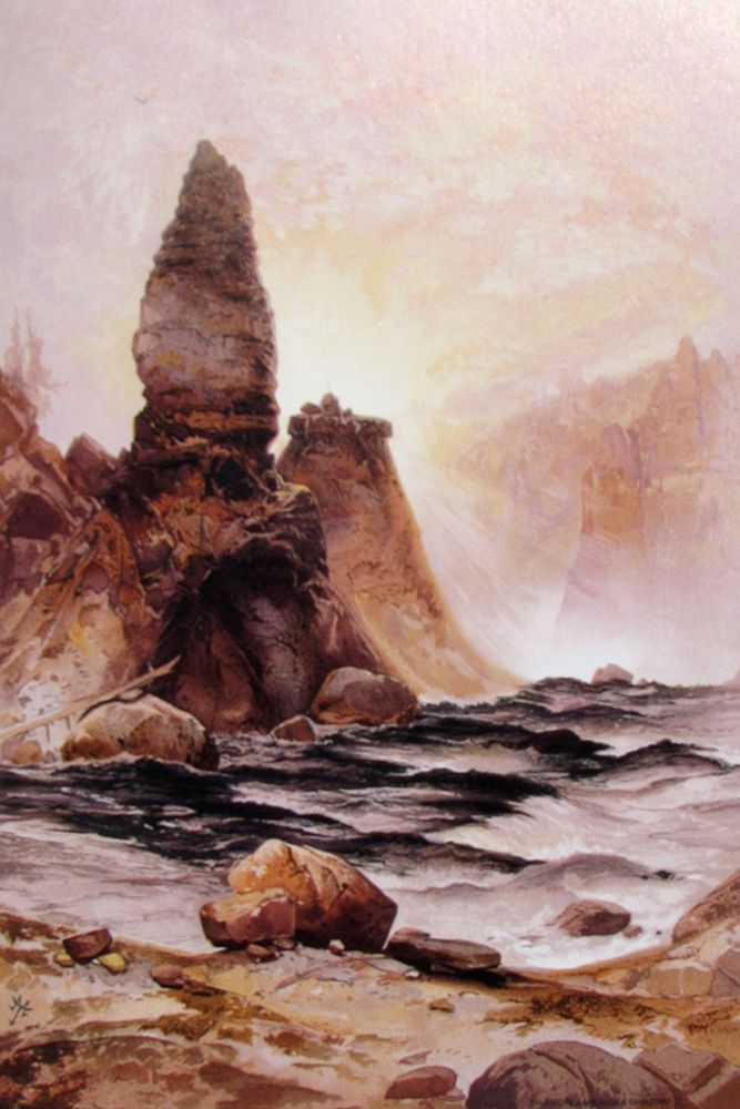 Tower Falls at Yellowstone art print by Thomas Moran for $57.95 CAD