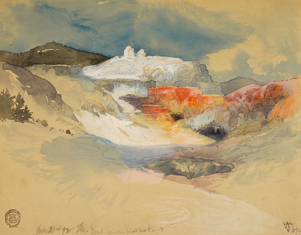 Yellowstone, Hot Springs art print by Thomas Moran for $57.95 CAD
