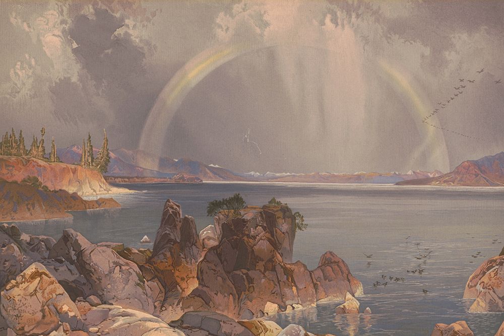 Yellowstone Lake art print by Thomas Moran for $57.95 CAD