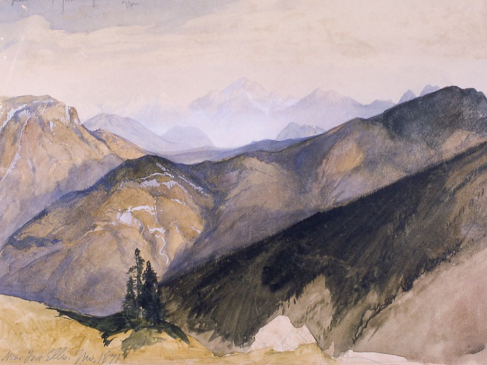 Yellowstone Range from near Fort Ellis art print by Thomas Moran for $57.95 CAD