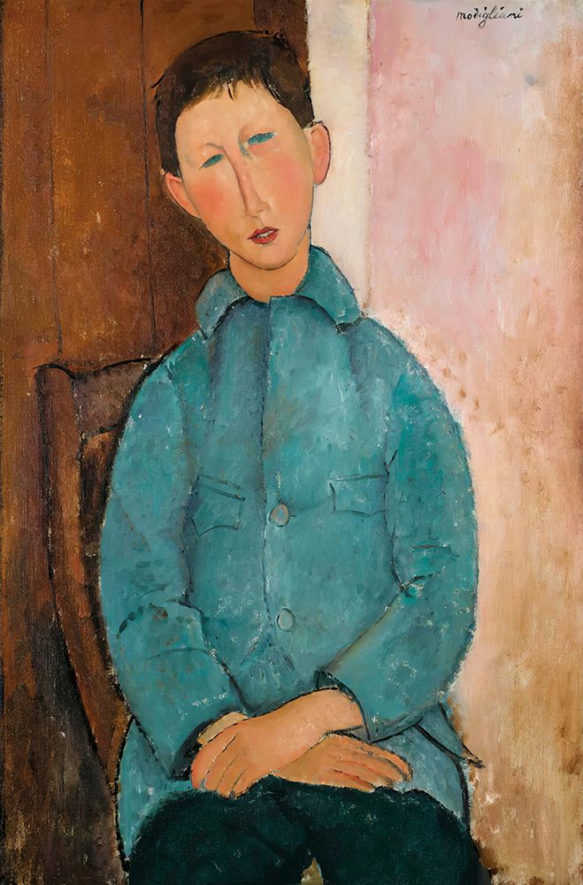 Boy in the Blue Jacket 1918 art print by Amedeo Modigliani for $57.95 CAD