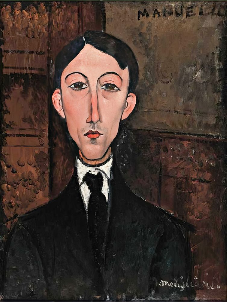 Bust of Manuel Humbert 1916 art print by Amedeo Modigliani for $57.95 CAD