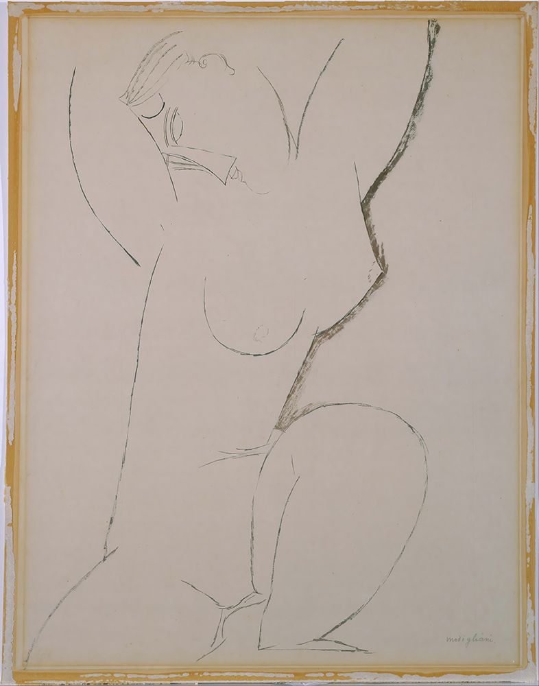 Caryatid Brush and Ink Watercolor art print by Amedeo Modigliani for $57.95 CAD