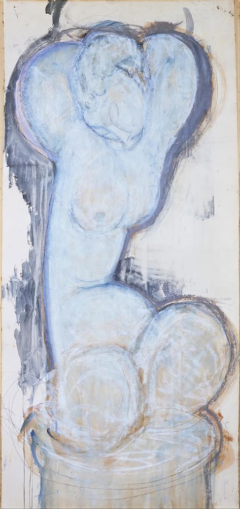 Caryatid Gouache Painting 1914 art print by Amedeo Modigliani for $57.95 CAD