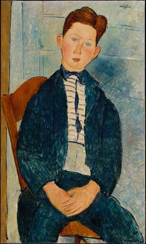 Boy in a Striped Sweater 1918 art print by Amedeo Modigliani for $57.95 CAD