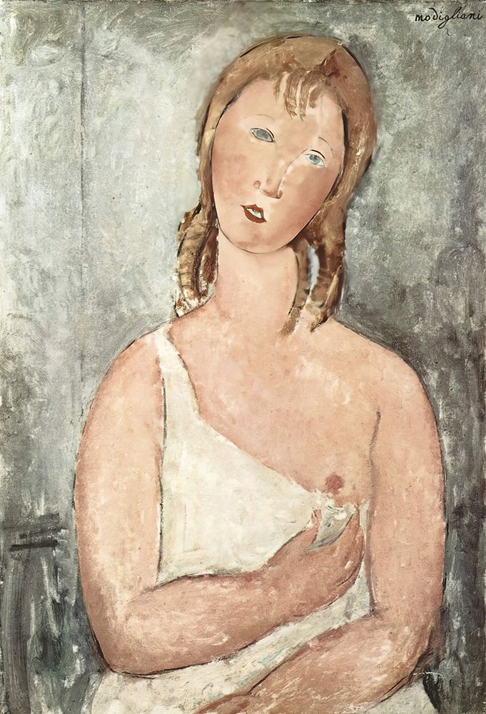 Girl in the Shirt 1918 art print by Amedeo Modigliani for $57.95 CAD