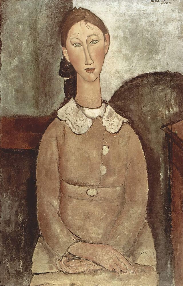 Girl in Yellow Dress 1917 art print by Amedeo Modigliani for $57.95 CAD