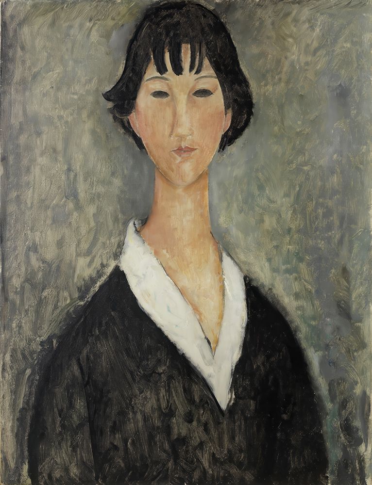 Young Woman With Black Hair 1919 art print by Amedeo Modigliani for $57.95 CAD