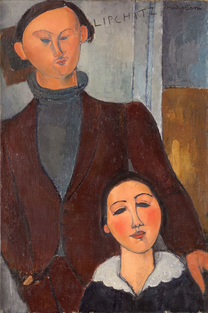 Jacques and Berthe Lipchitz 1916 art print by Amedeo Modigliani for $57.95 CAD