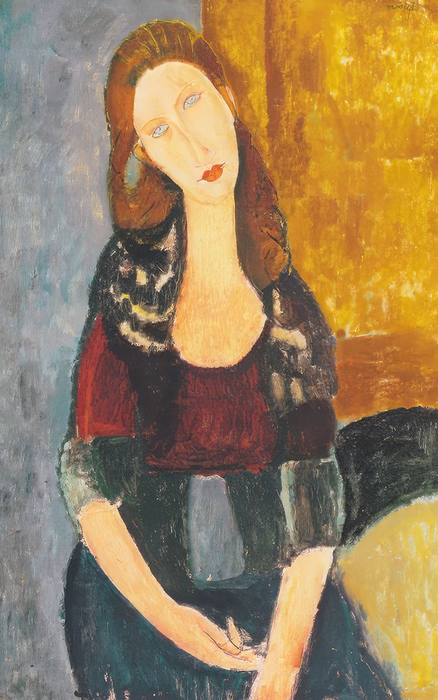 Jeanne Hebuterne seated 1918 art print by Amedeo Modigliani for $57.95 CAD