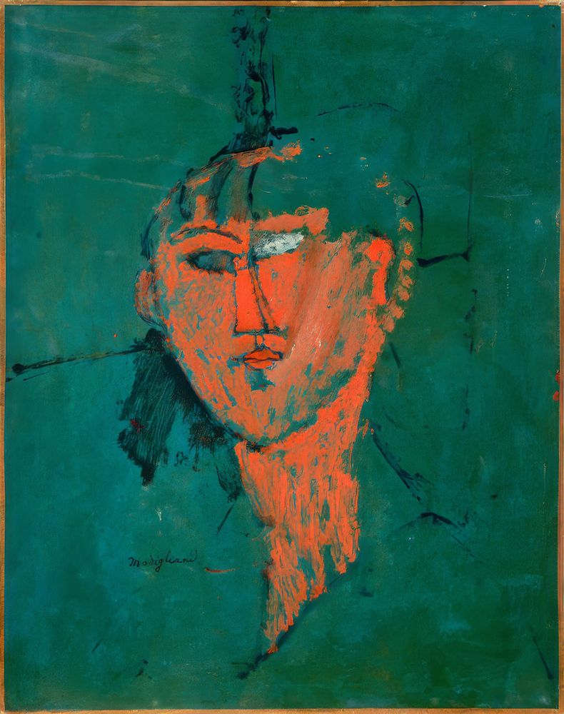 La Tete Rouge 1915 art print by Amedeo Modigliani for $57.95 CAD