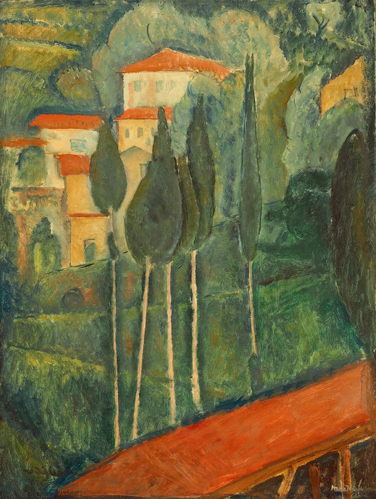 Noon Landscape 1919 art print by Amedeo Modigliani for $57.95 CAD