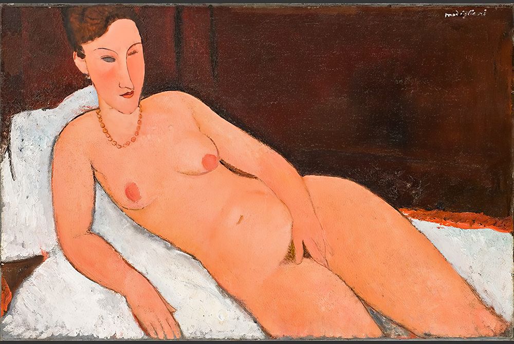 Nude with Coral Necklace 1917 art print by Amedeo Modigliani for $57.95 CAD