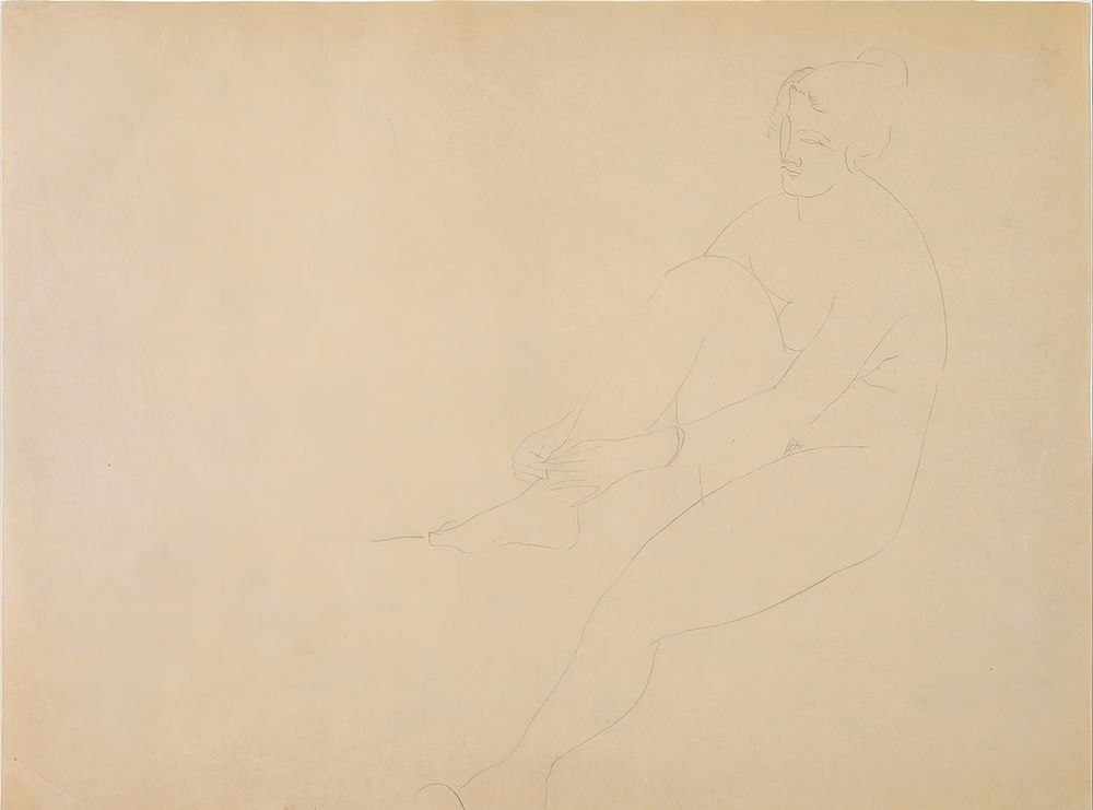 Nude, Graphite Pencil Drawing art print by Amedeo Modigliani for $57.95 CAD