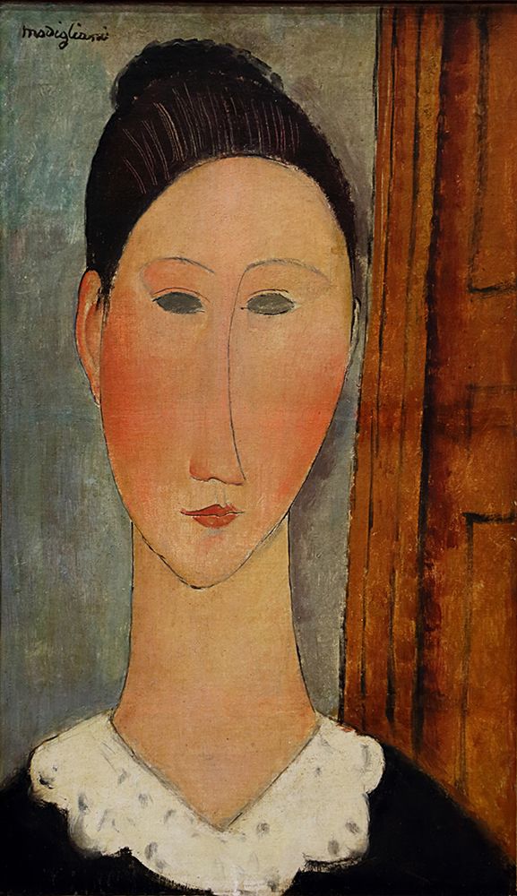 Portrait of a Woman White Collar 1918 art print by Amedeo Modigliani for $57.95 CAD