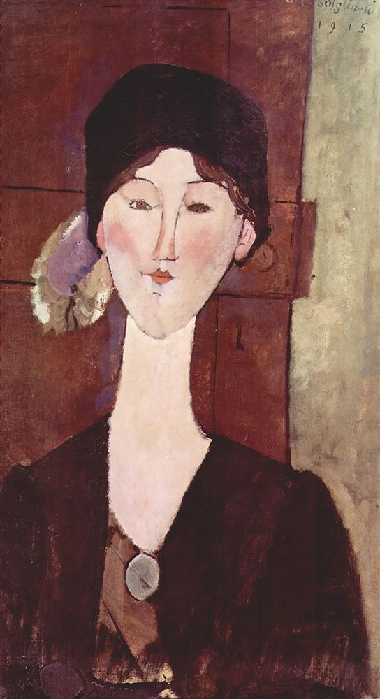 Portrait of Beatrice Hastings before a door 1918 art print by Amedeo Modigliani for $57.95 CAD
