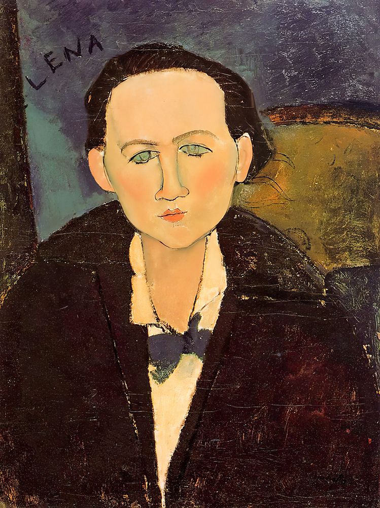 Portrait of Elena Pavlowski 1917 art print by Amedeo Modigliani for $57.95 CAD