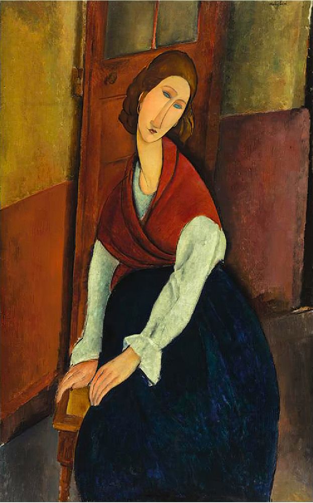 Portrait of Jeanne Hebuterne 1919 art print by Amedeo Modigliani for $57.95 CAD