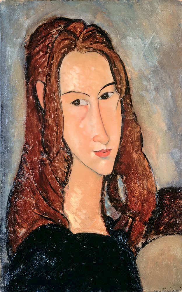 Portrait of Jeanne Hebuterne Head in Profile 1918 art print by Amedeo Modigliani for $57.95 CAD