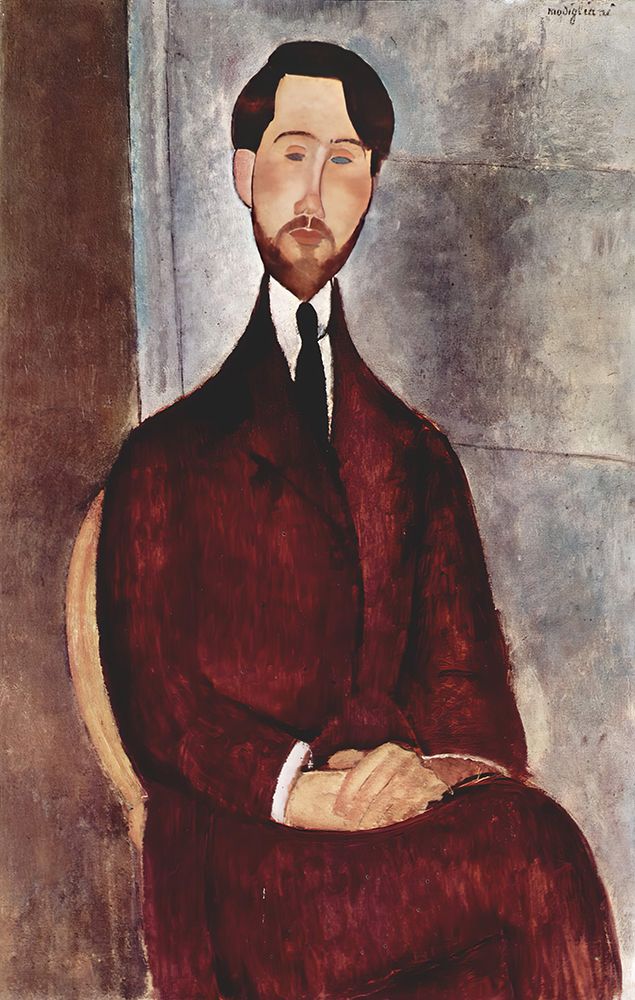 Portrait of Leopold Zborowski 1916 art print by Amedeo Modigliani for $57.95 CAD