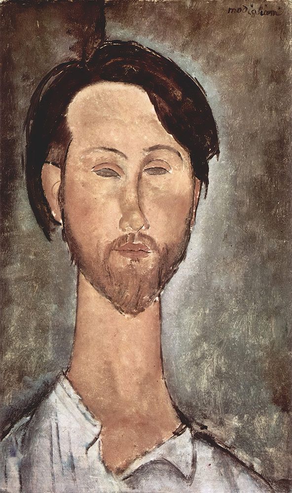 Portrait of Leopold Zborowski 1918 art print by Amedeo Modigliani for $57.95 CAD