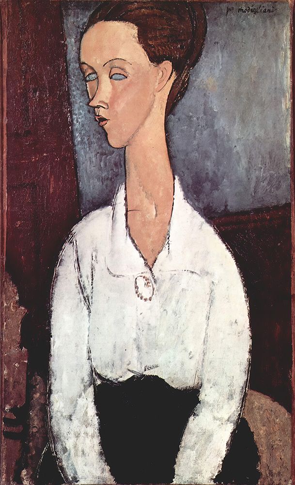 Portrait of Lunia Czechowska 1917 art print by Amedeo Modigliani for $57.95 CAD