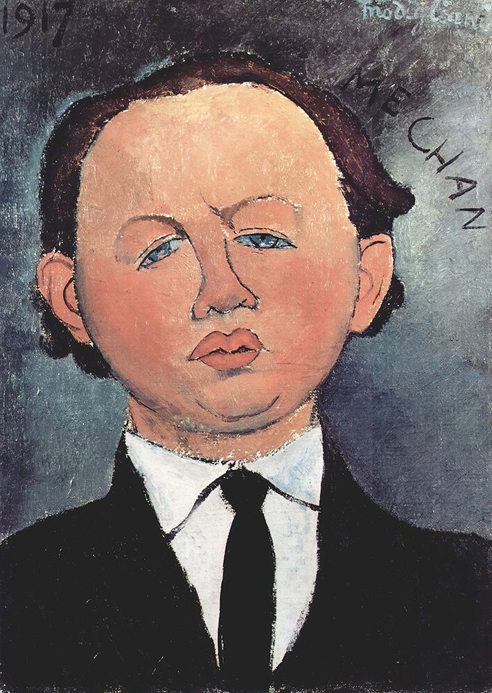 Portrait of Oscar Miestchaninoff 1917 art print by Amedeo Modigliani for $57.95 CAD