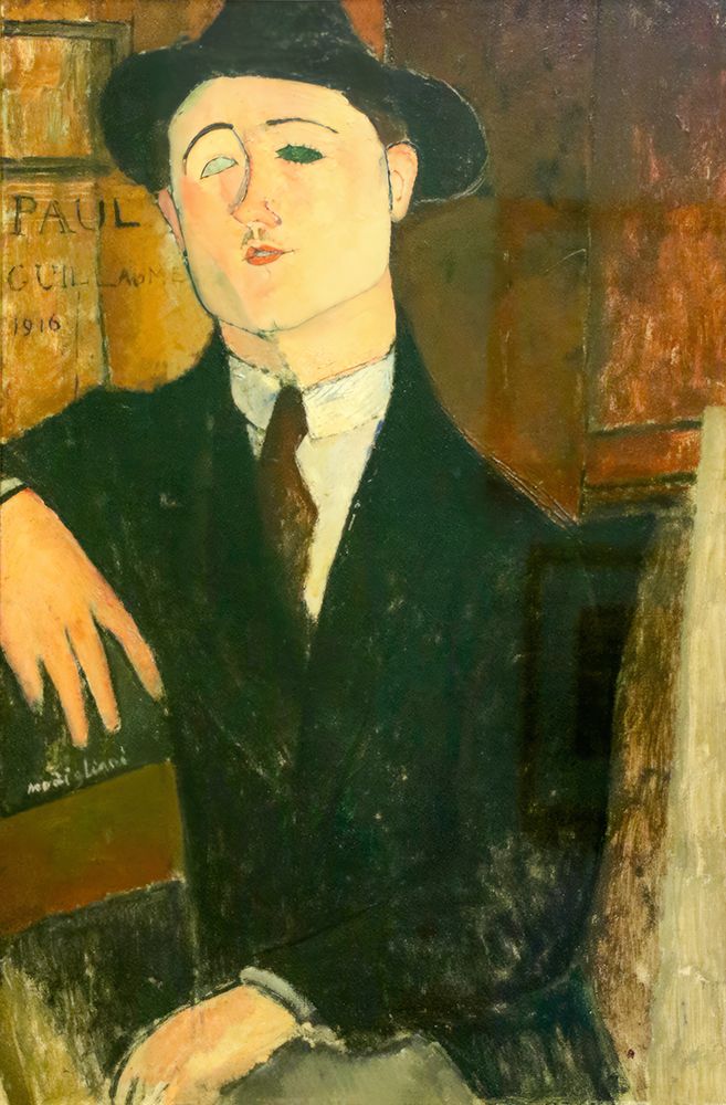 Portrait of Paul Guillaume with Hat 1916 art print by Amedeo Modigliani for $57.95 CAD