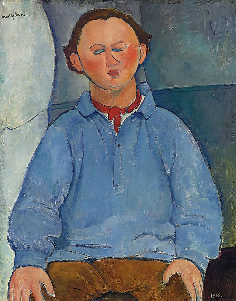 Portrait of the sculptor Oscar Miestchaninoff 1916 art print by Amedeo Modigliani for $57.95 CAD
