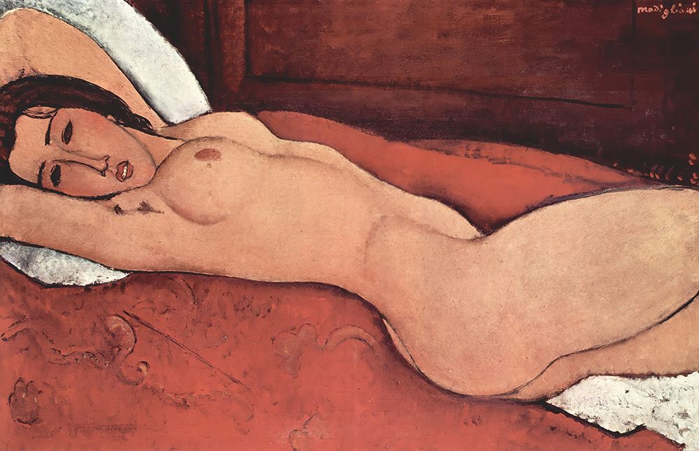 Reclining Nude 1917 art print by Amedeo Modigliani for $57.95 CAD