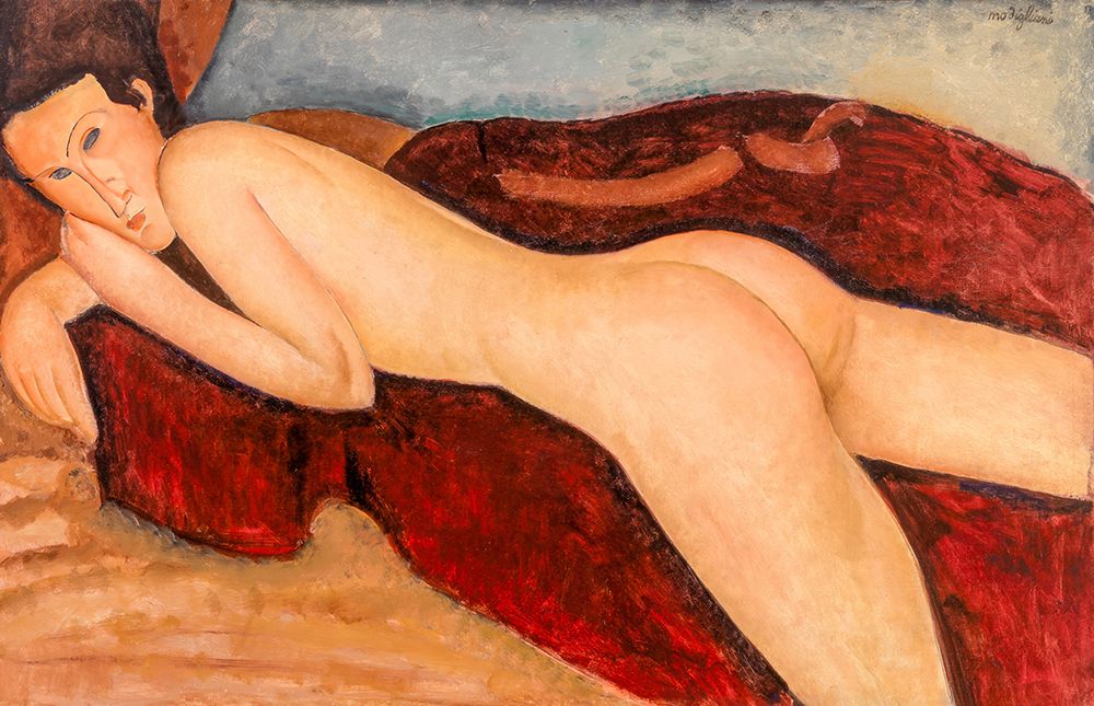 Reclining Nude from the Back 1917 art print by Amedeo Modigliani for $57.95 CAD
