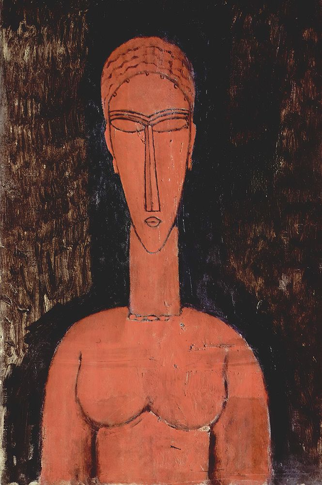 Red bust 1913 art print by Amedeo Modigliani for $57.95 CAD