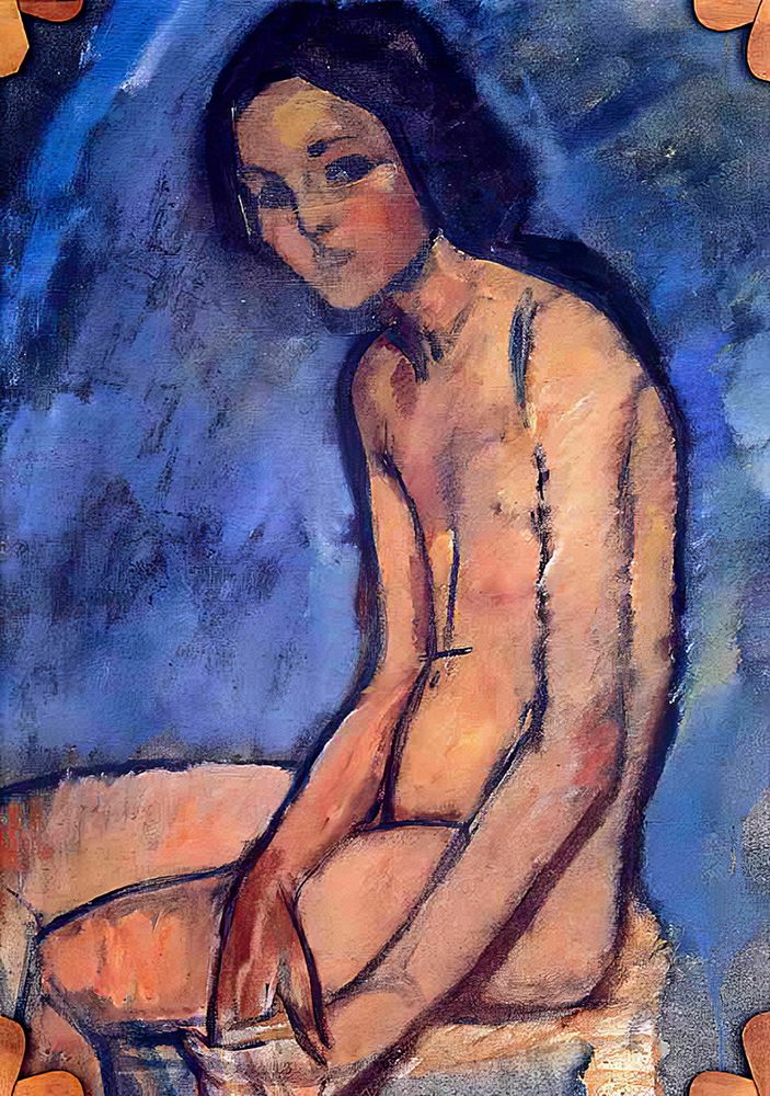 Seated Nude 1909 art print by Amedeo Modigliani for $57.95 CAD