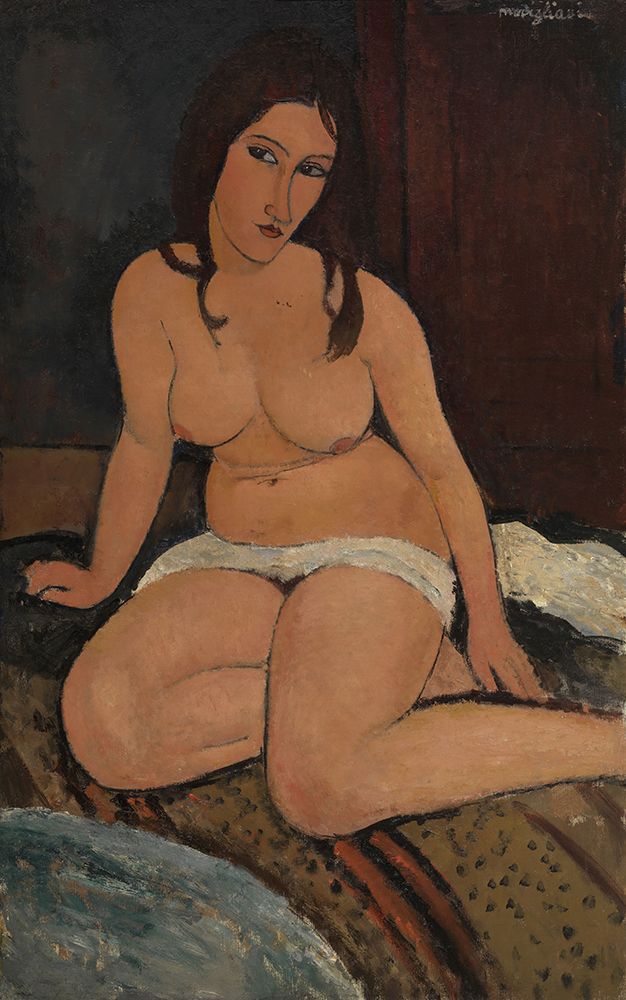 Seated Nude 1917 art print by Amedeo Modigliani for $57.95 CAD