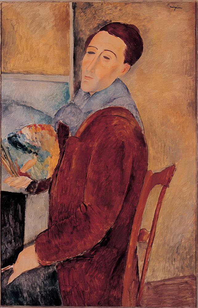 Self-portrait 1919 art print by Amedeo Modigliani for $57.95 CAD
