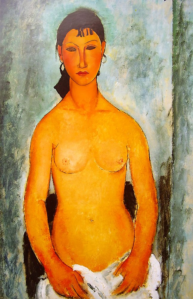 Standing Nude Elvira 1918 art print by Amedeo Modigliani for $57.95 CAD
