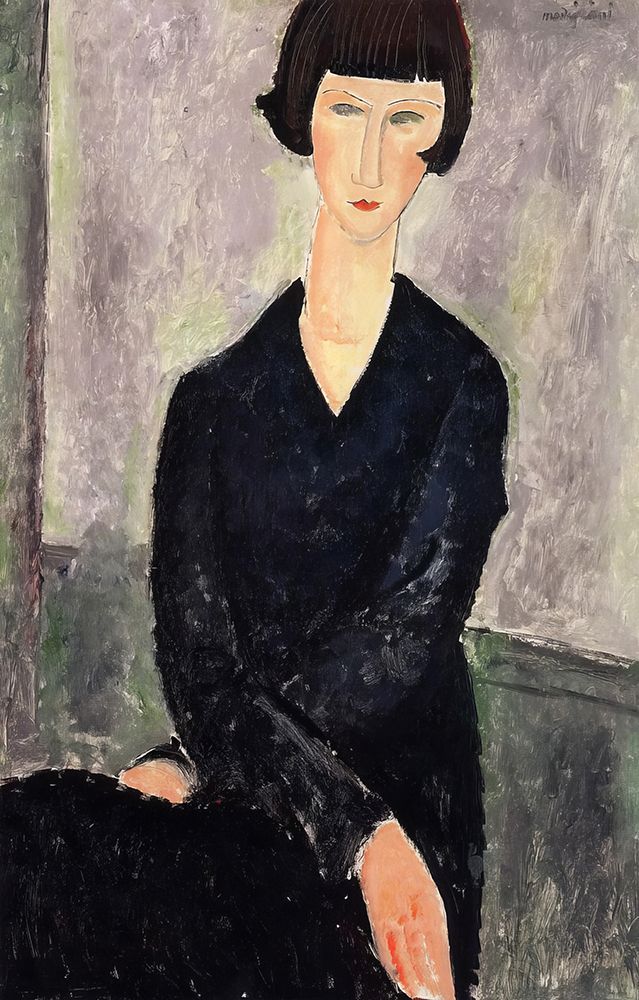 The black dress 1917 art print by Amedeo Modigliani for $57.95 CAD